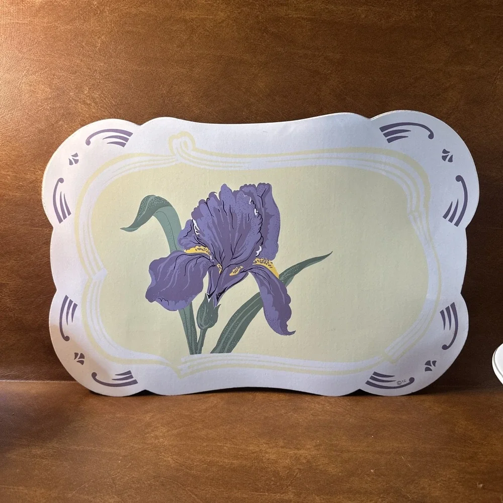 Iris Vinyl Place Mats Set Of 8